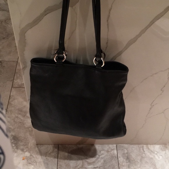 Isabella Fiore Bags Berge Made In Italy Black Pebbled Real Leather